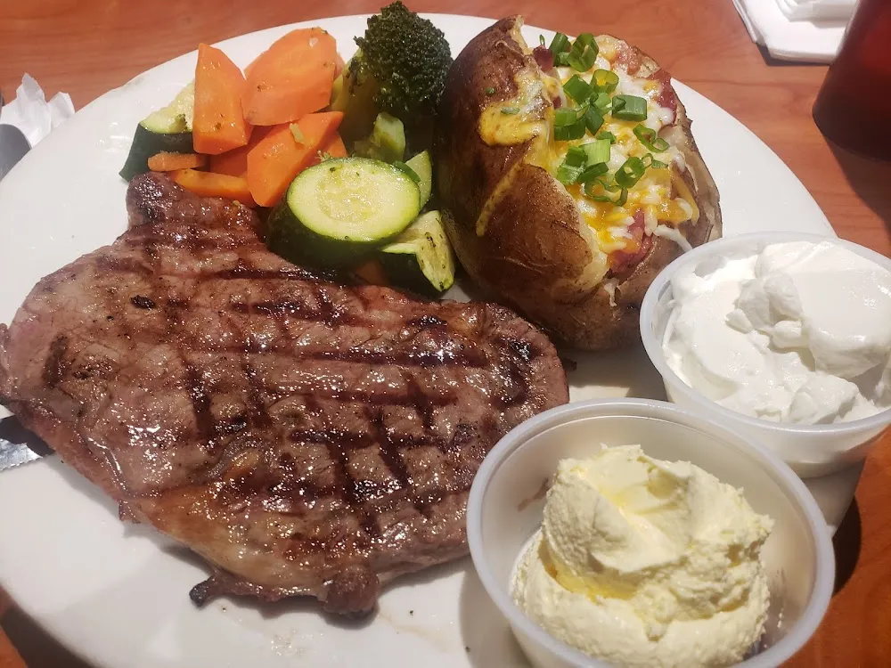 Ribeye Steak Loaded Baked Potato